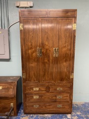 MCM Henredon Campaign Style Armoire