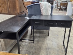 Black Corner Computer Desk