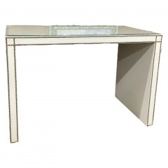 Vanguard White With Nailhead Table