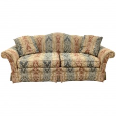 Floral Print Two Cushion Camelback Sofa