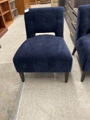Blue bedroom chair