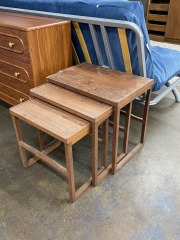 Vintage MCM Danish Teak Nesting Tables (AS-IS)