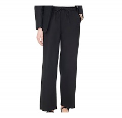 2534P7 | J. CREW Linen-Blend Slim Wide-Leg Drawstring Pant | SIZE 12 | BLACK