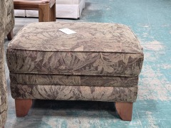 Bassett Green Pattern Ottoman