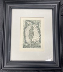Carol Lummus Original Penguin Etching