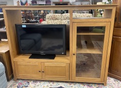 Blonde Wood Entertainment Center