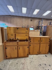 Charming Wood Kitchen Cabinet Set