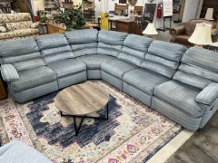 Big Blu Crushed Velvet Modular Sectional
