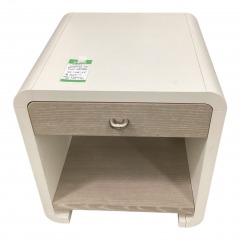 Vanguard Furn. White 1 Drawer Cove End  Table