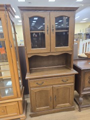 SMALL 2 PIECE BREAKFRONT HUTCH