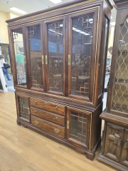 NEOCLASSICAL HUTCH WITH BRASS TRIM