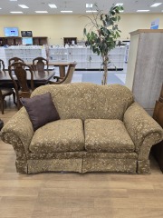 gold leaf love seat as is