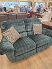 GREEN TEXTURED WEAVE DUAL ROCKING SOFA