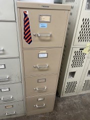 Beige 4 Drawer File Cabinet