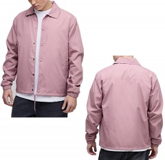 2560R9 | BOOHOOMAN Collared Coach Jacket | MEDIUM | PINK