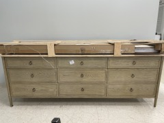 9 Drawer Marble top Dresser