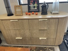 6 Drawer Oval Modern dresser