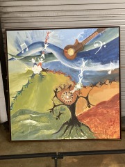 The Dance Original Framed Painting 62x62