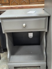 Gray 1 Drawer Nightstand