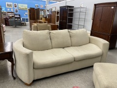 Oval White Couch