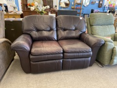 Leather ReclinerLove Seat