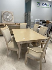 Blond Table & 6 Chairs