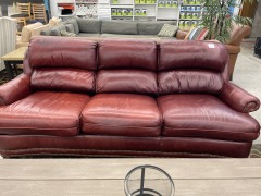 Burgundy Leather Sofa