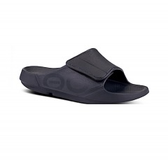 2580R6 | OOFOS OOAHH Sport Flex Sandals | MEN'S 8 \/ WOMEN'S 10 | MATTE BLACK