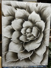 Silver Succulent Canvas Print