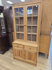 LIGHT BROWN PINE HUTCH