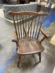 Vintage Wood Spindle Back Dining Chair
