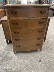 Bassett French Country Style Tallboy Dresser