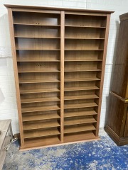 Large Wood Finish Display Shelf