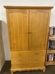 Light Wood Finish Armoire