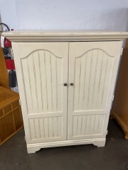 Cream Colored TV Cabinet\/Armoire