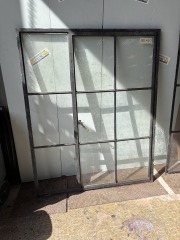Vintage Steel Casement Window Missing Panes 48.5 x 60