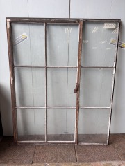 Vintage Steel 9 Pane Casement Window 48.5 x 60