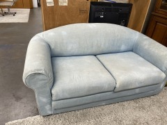 Stonewash Denim Loveseat