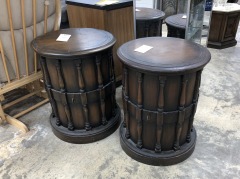 Drum Style End Table