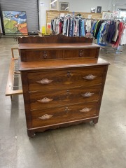 Victorian Eastlake Walnut Dresser