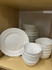 White Elements China Dish Set (Set of 35)