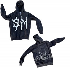 2621R12 | SOVEREIGN MINDS Zip-Up Hoodie | LARGE | CHARCOAL