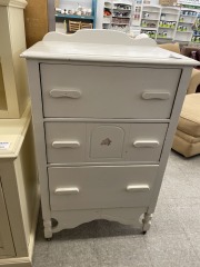White 3 drawer dresser