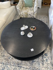 LARGE Black Round Coffee Table