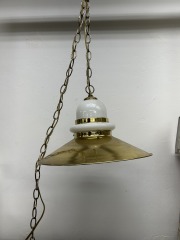 MCM Milk Glass Pendant Light