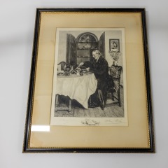 Framed Etching of \