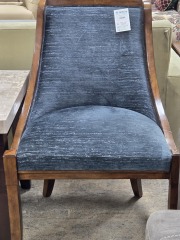 Blue Fabric Armchair