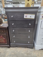 Galaxy Pewter 5 Drawer Chest