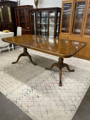 Vintage Double Pedestal Dining Table