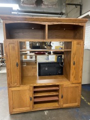 Large Mission Style Entertainment Center